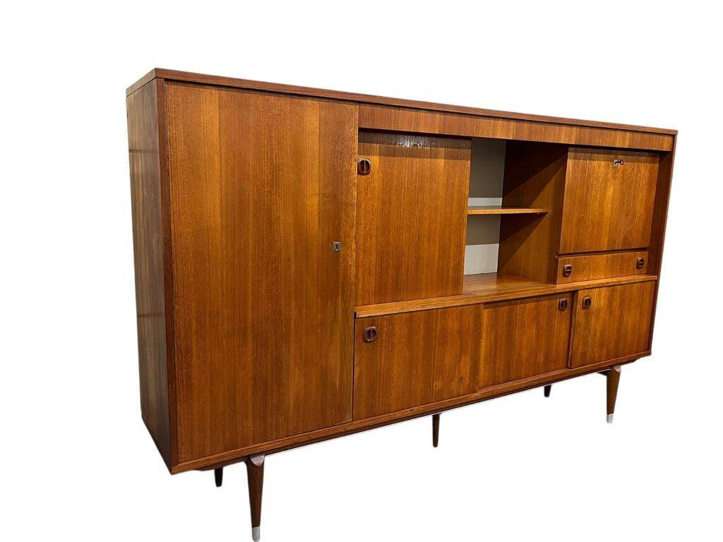 XL vintage wooden buffet / wall unit / midboard