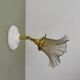 Vintage tulip wall light in iridescent glass