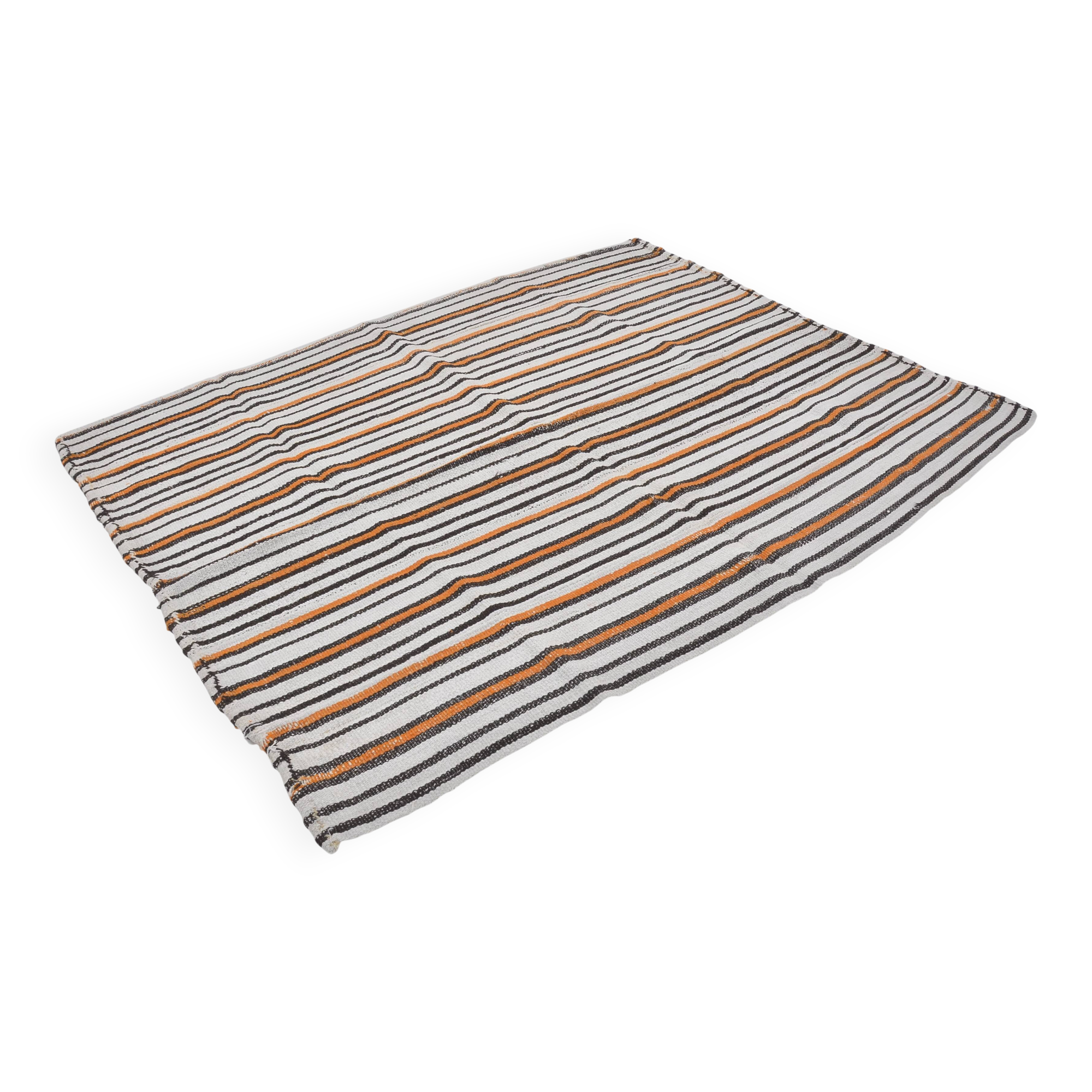 Oushak Vintage Stripe Hemp Rug sku 3683