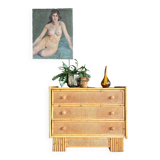 Rattan chest of drawers