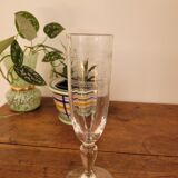 Champagne glass with floral border
