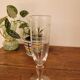 Champagne glass with floral border