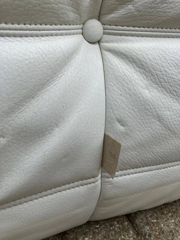 100% authentieke Ligne Roset Togo 1zit licht beige leder ‘87