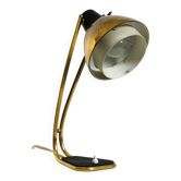 Rare large Mid Century Modern brass table lamp with beautiful patina