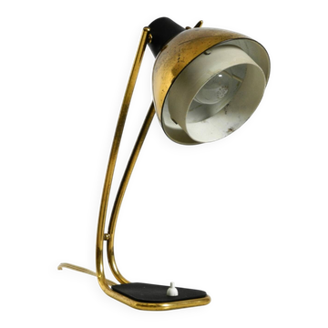 Rare large Mid Century Modern brass table lamp with beautiful patina