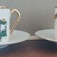 Vintage coffee cup duo "Express" - Salins pottery (Years
