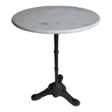 White marble bistro table