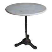 Table bistrot en marbre blanc