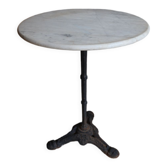 White marble bistro table