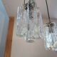 Granada ice glass waterfall pendant light by JT Kalmar 1970