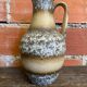 Vase Ancien Céramique Beige Brune West Germany Années 60 Vintage
