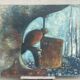Oil, acrylic? composition on canvas, signed Christian Amel 73