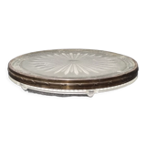 Verlys Art Deco glass and silver coaster