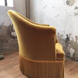 Fauteuil crapaud jaune