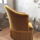 Fauteuil crapaud jaune