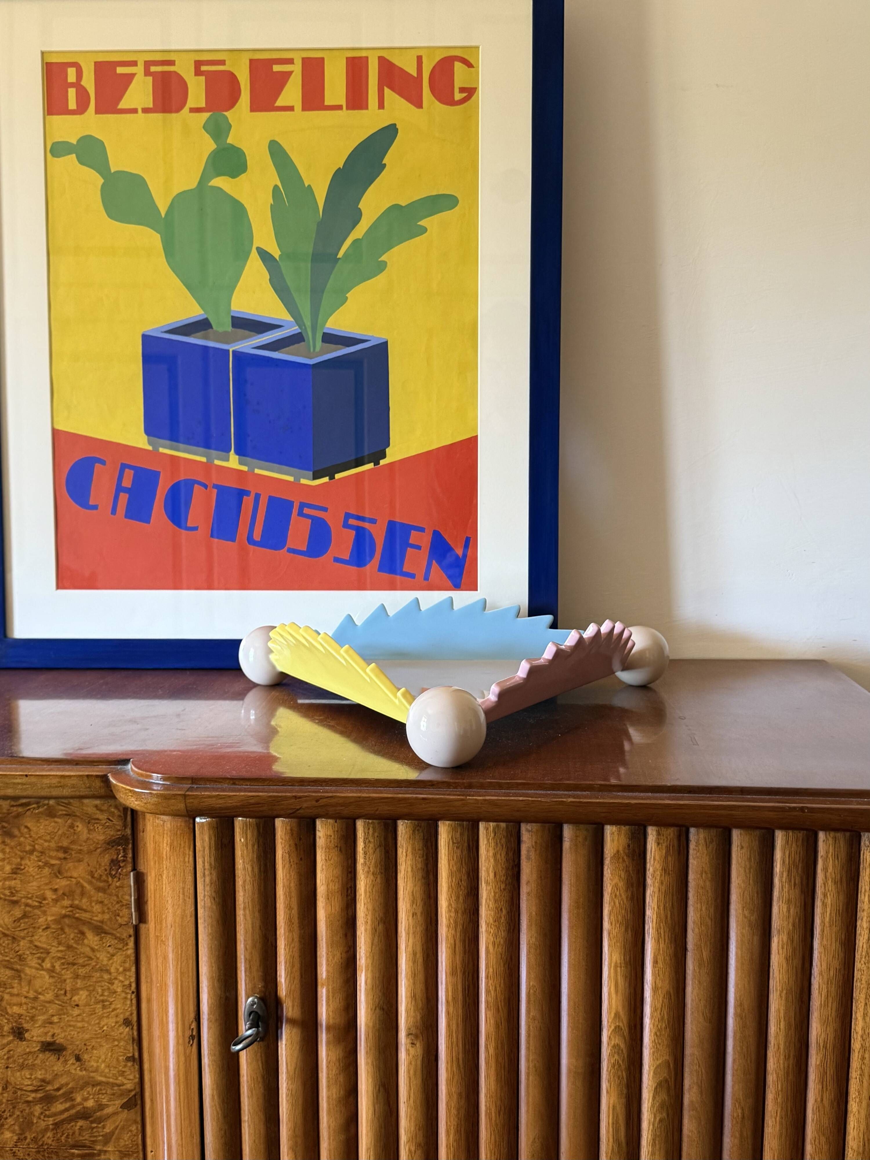 Centre de table postmoderne mod. "Parana" 1ère éd., Masanori Umeda Memphis 1983
