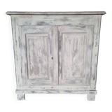 1920s low cabinet in white patinated pine