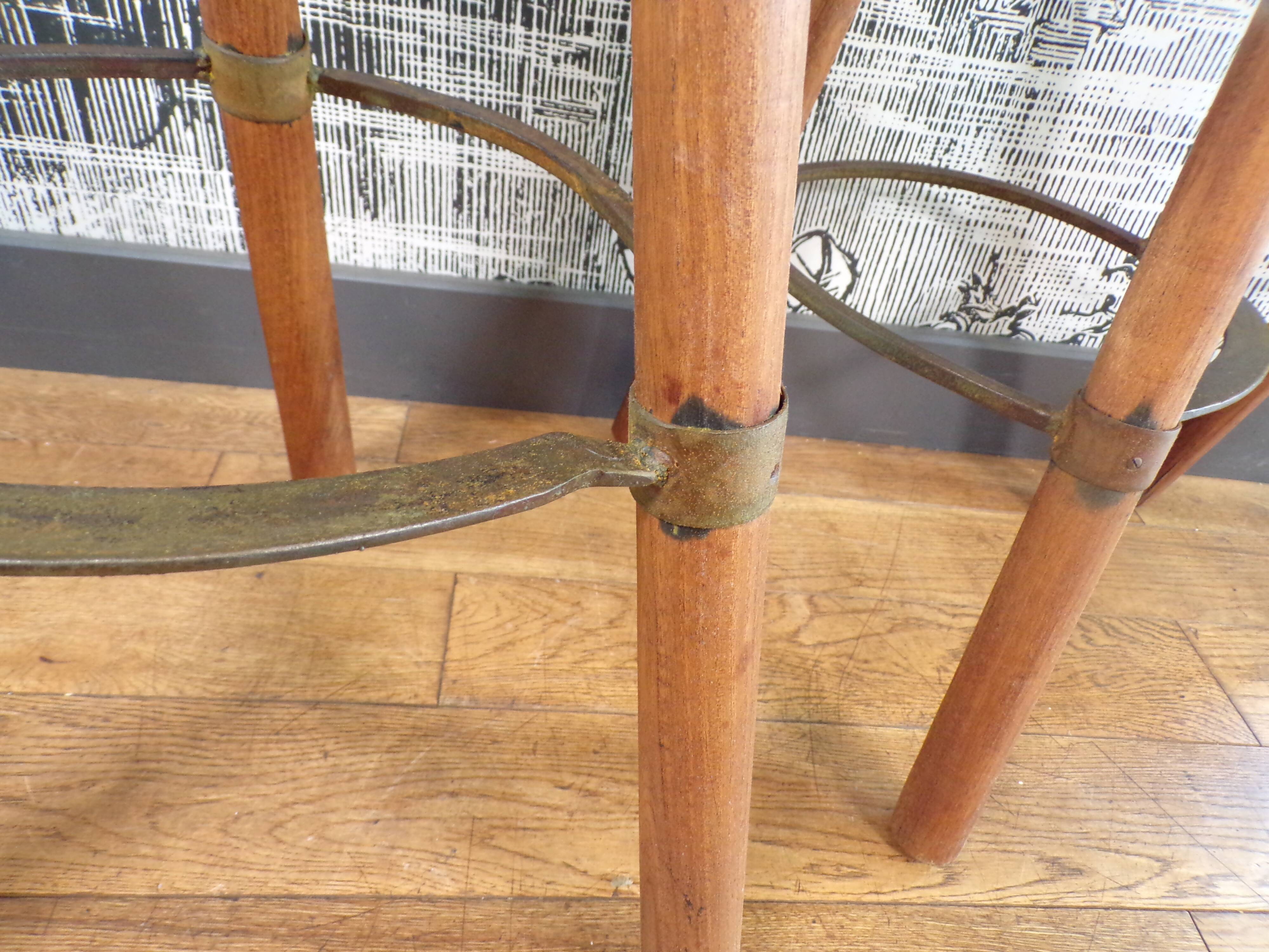 Set of 3 Spanish bar stools