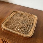 Modern solid brass tray / vide poche, Atelier Ventrella Italy 1980s