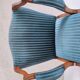 Voltaire armchair velvet striped blue