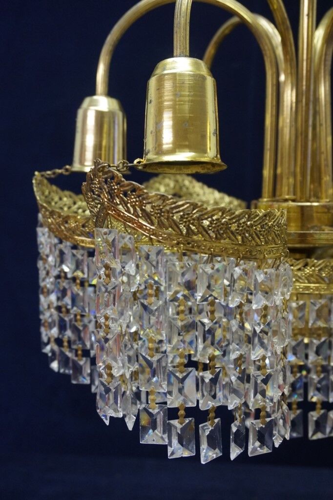 Bronze chandelier and swarovski crystal