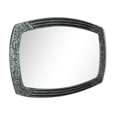 Miroir bois et plâtre art déco 37x51cm