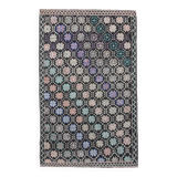 6x10 Geomtric Pattern Tribal Kilim Rug, 194x305 Cm