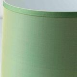 Royal Delft blue ceramic lamp, 1971, new pistachio silk shade.