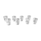Set of 8 engraved glasses