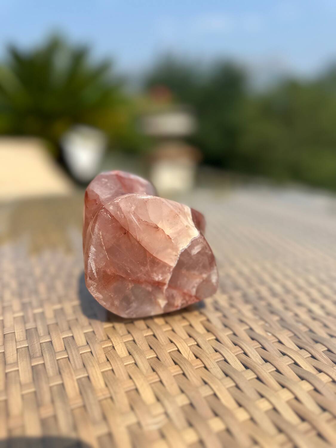 Hematoid Quartz Crystal Flame Sculpture