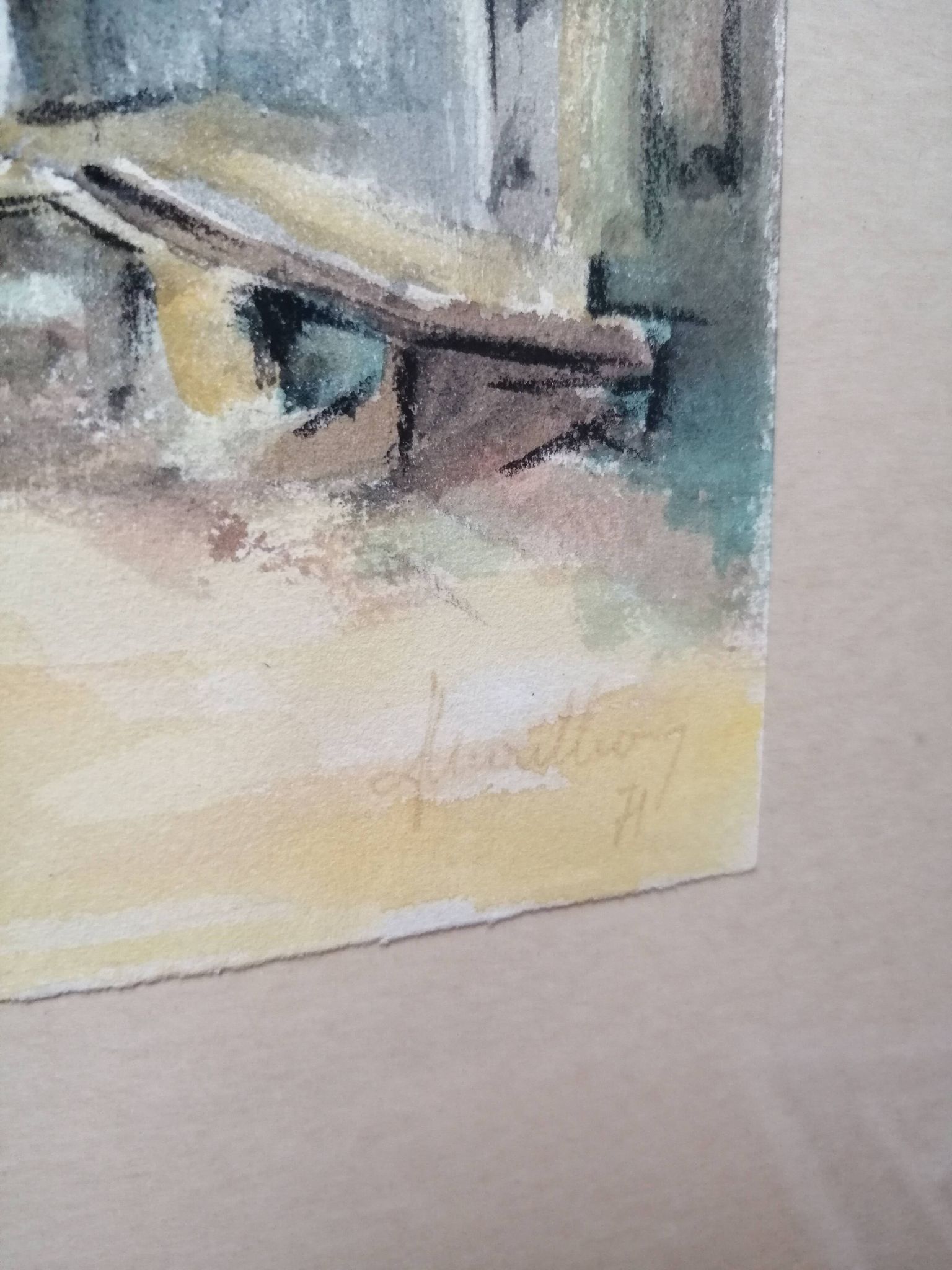 Tableau aquarelle ruelle