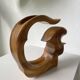 Vase sculpture en bois