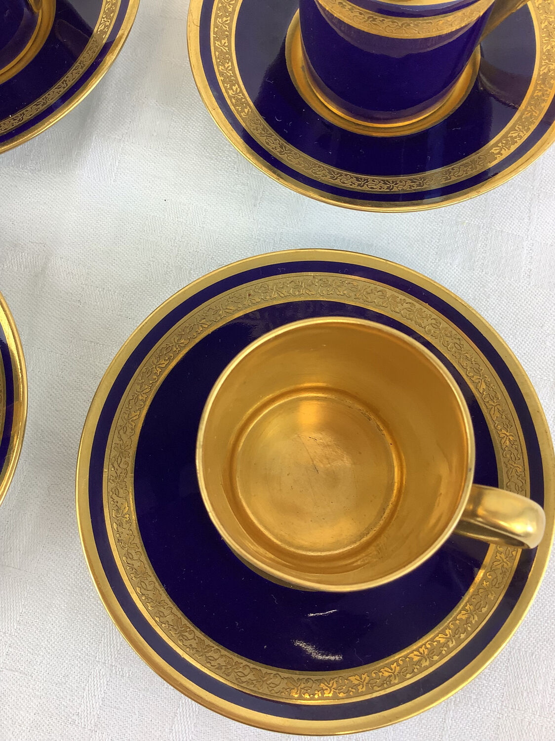6 cups & saucers Tours porcelain