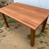 Vintage solid teak table 135x79cm an80