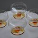 4 champagne glasses chiseled glass