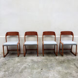 Set of 4 Baumann sleigh chairs