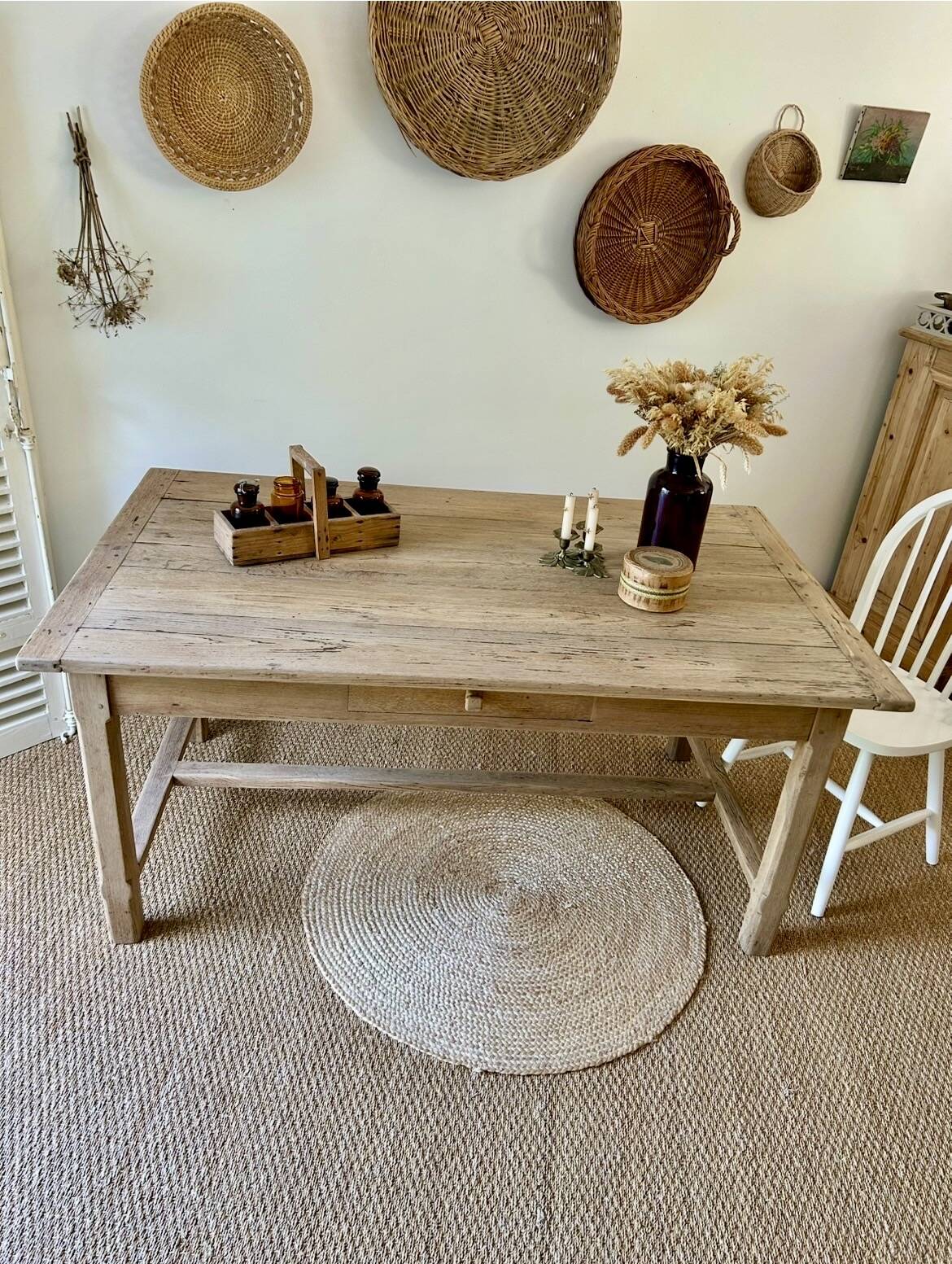 Table de ferme en chêne