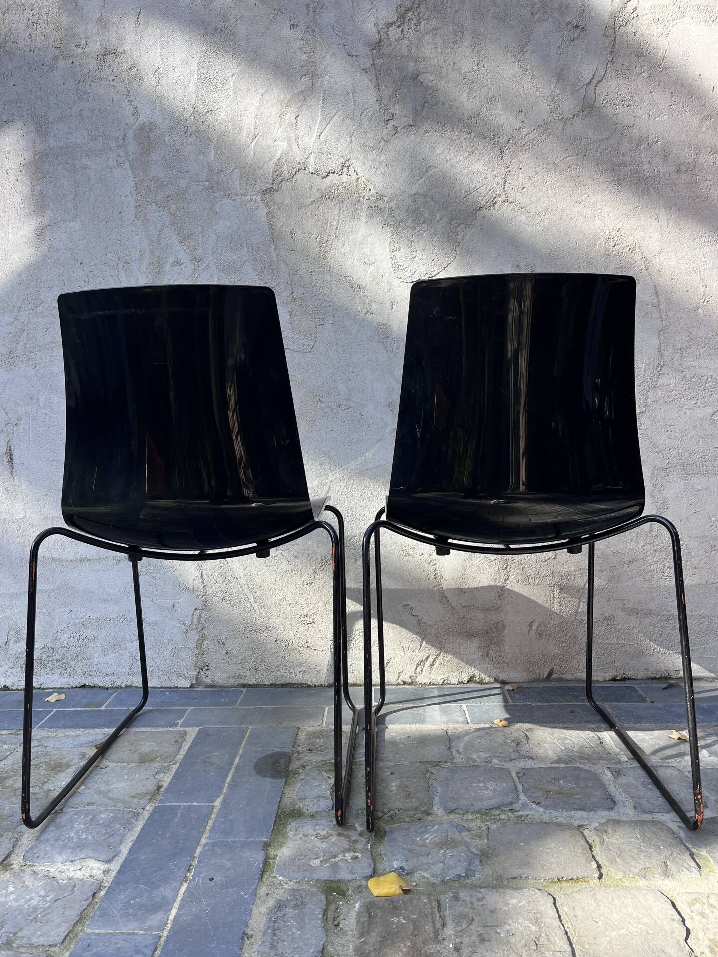 2 polycarbonate chairs 1980