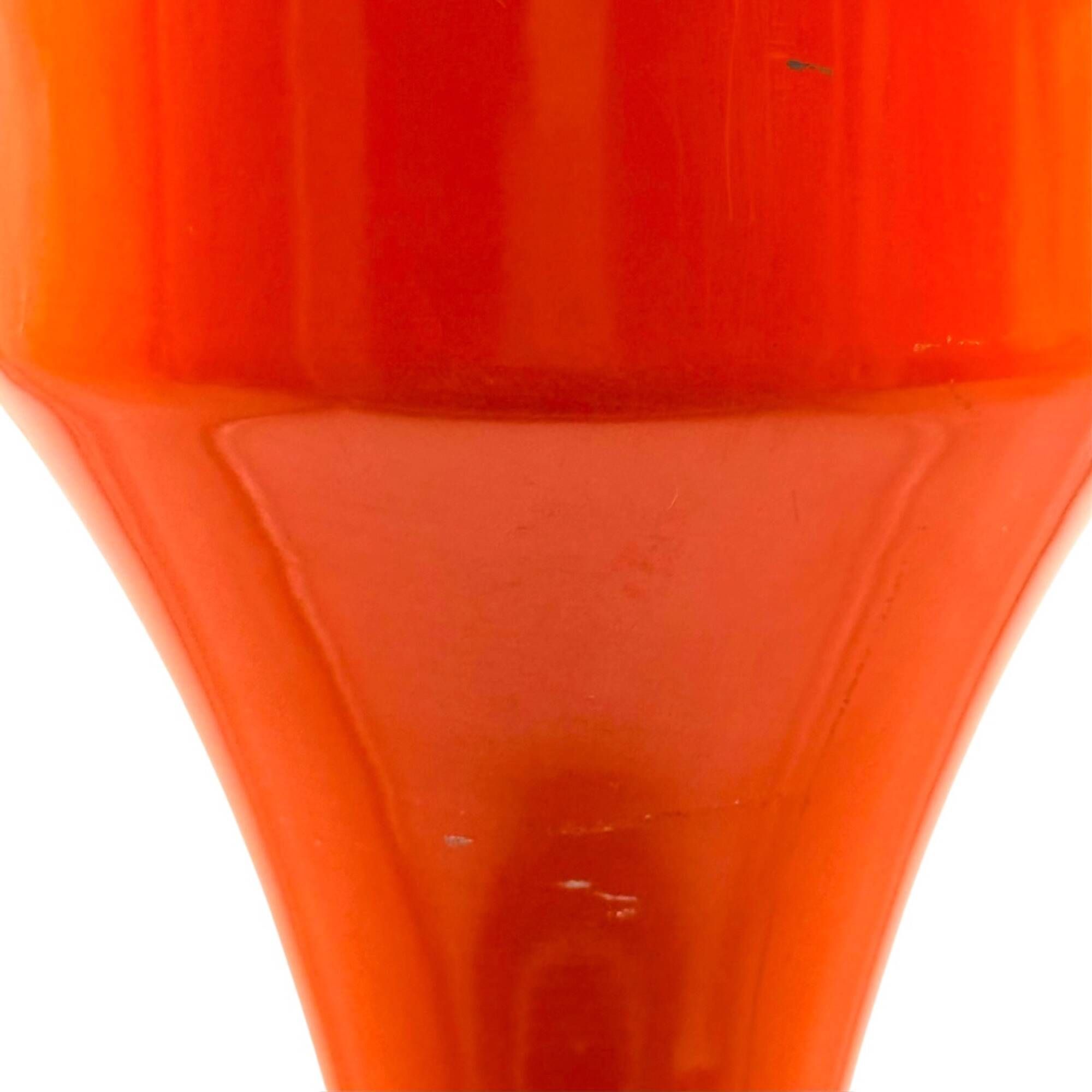 Cendrier sur pied Space Age italien orange métal années 70