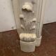 Louis XV style fireplace in white Carrara marble, 19th century