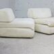 Sofa formed by 2 heaters. Foam, velvet "cream". Steiner. France, Circa 1970