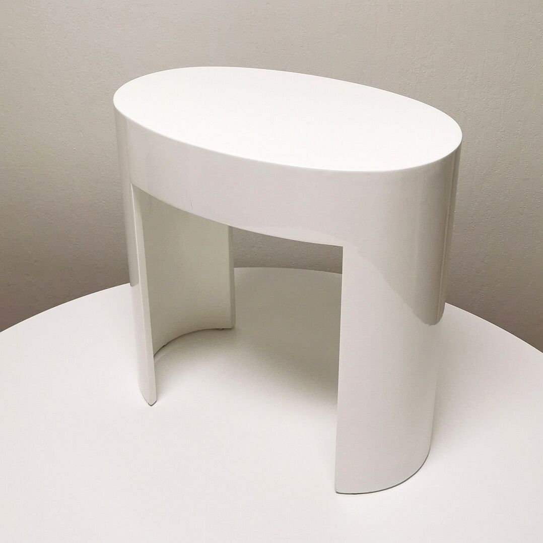 Lacquered wood side table