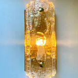 Glass & Brass wall sconces design by Carl Fagerlund for Orrefors /Lyfa