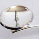 Glass and silver-plated metal candle holder