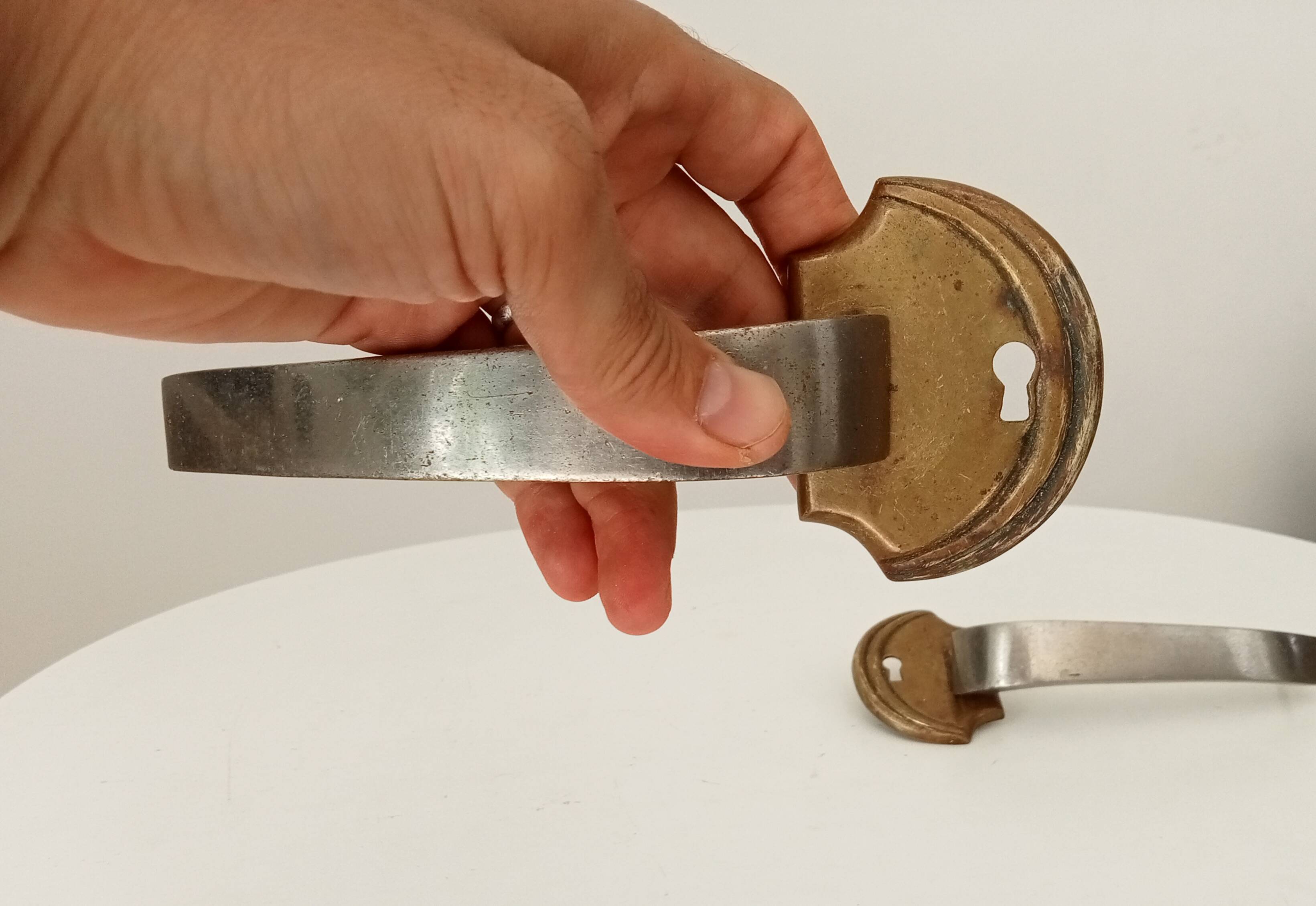 Pair of antique art deco furniture handles from the 30s/40s