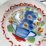 2 assiettes st clement luneville xixème  motif fleuris