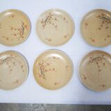 Set of 6 vintage porcelain dessert plates by Maison Revol, France
