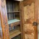 Bressane cabinet dated 1863, in walnut, ash and ash magnifying glass