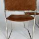 Set de 5 chaises en acier chromé et alcantara 1970