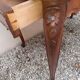 Flat desk, one-drawer table, nineteenth century carved walnut top in Louis XV style